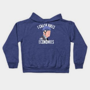 I Crash Bikes and Economies Joe Biden Falling off Bike Kids Hoodie